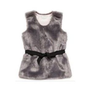 Grey fuzzy fur vest!